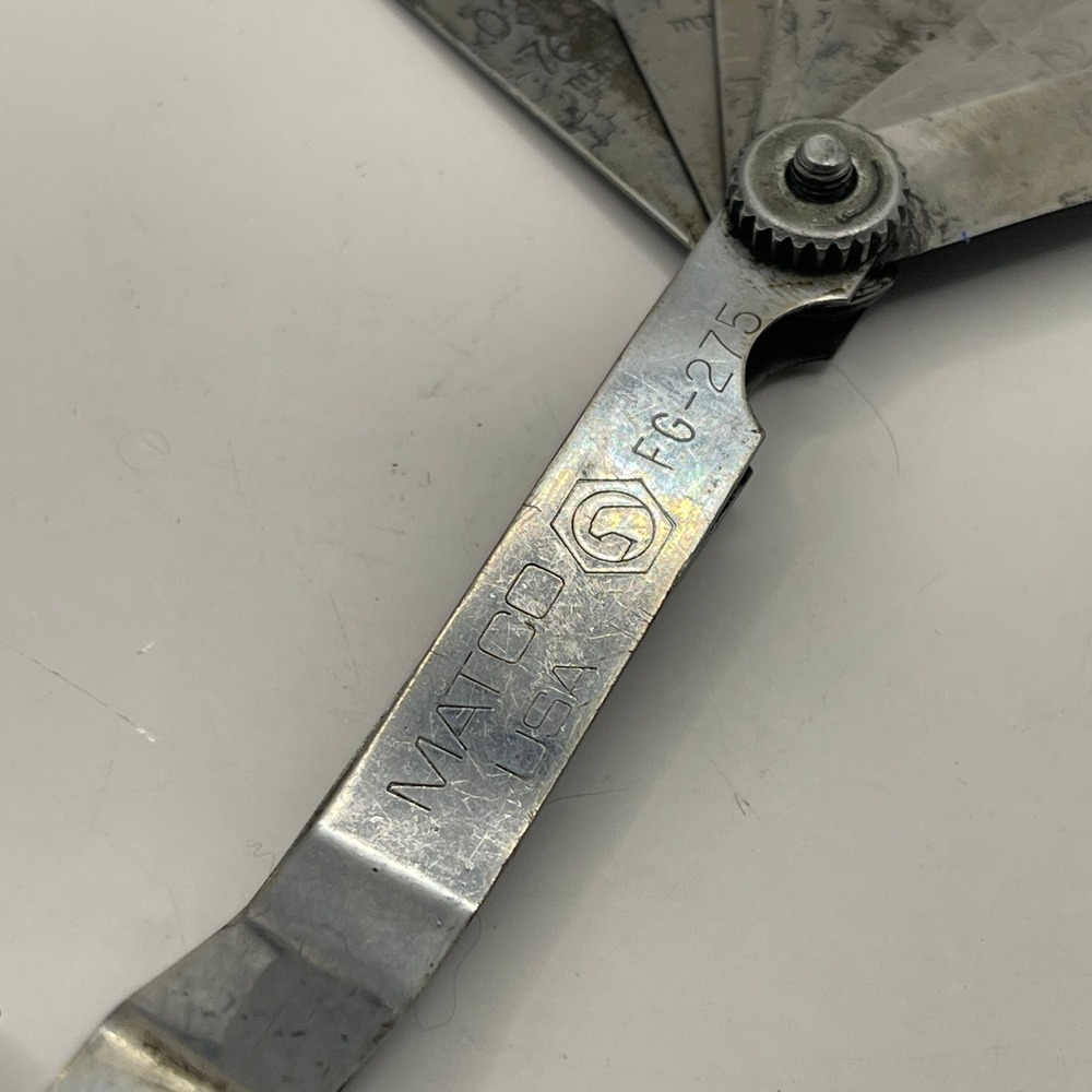 Matco Tools FG-275 Bent Feeler Gauge Set SAE Metric Offset Blades USA SEE PHOTOS - Picture 4 of 11